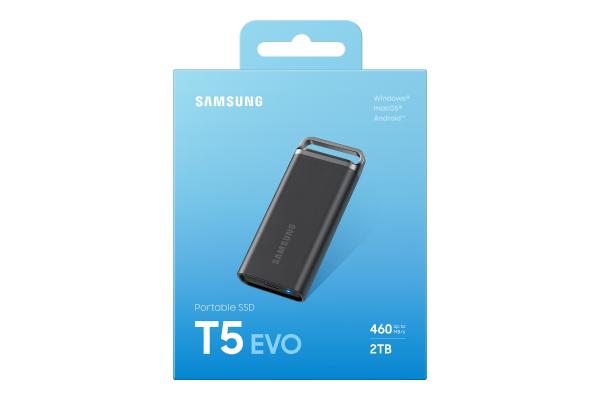 Samsung Portable SSD T5 EVO 2TB – externe SSD USB 3.2 Gen1 USB-C schwarz
